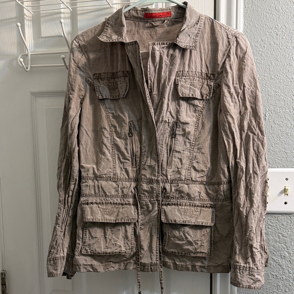 Luisa Cerano Utility Jacket in Taupe